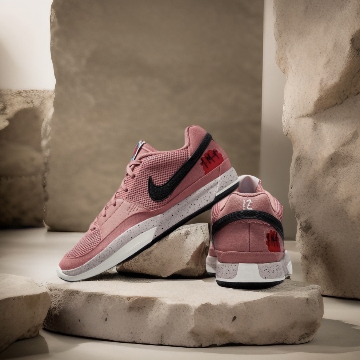 Nike Ja 1 "Bite" EP 粉色星塵 潑墨 低筒實戰籃球鞋