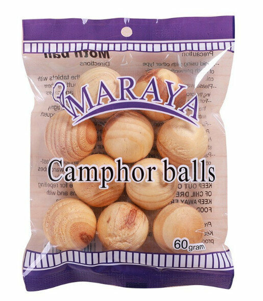 [5 packs x 10 capsules/pack] Insect repellent and deodorant camphor wood balls 