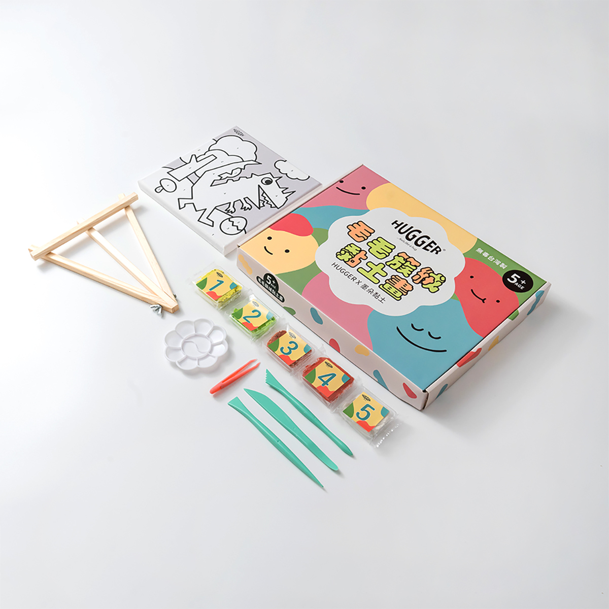 Paper Clay Paint By Number -Dino