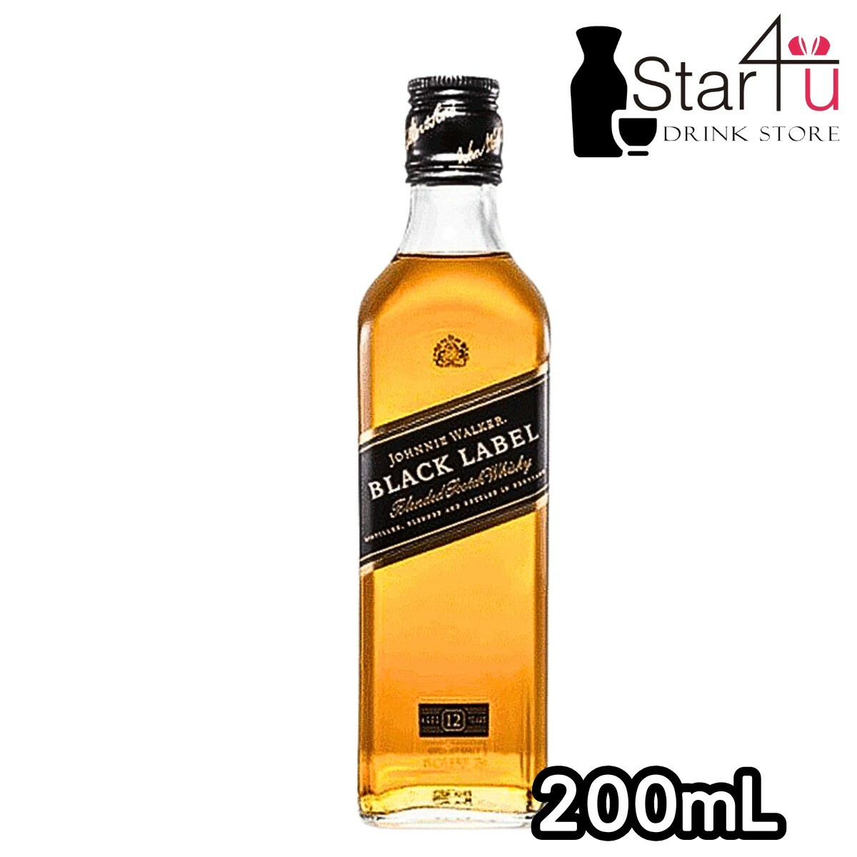 Johnnie Walker Black Label Blended Whisky 200mL