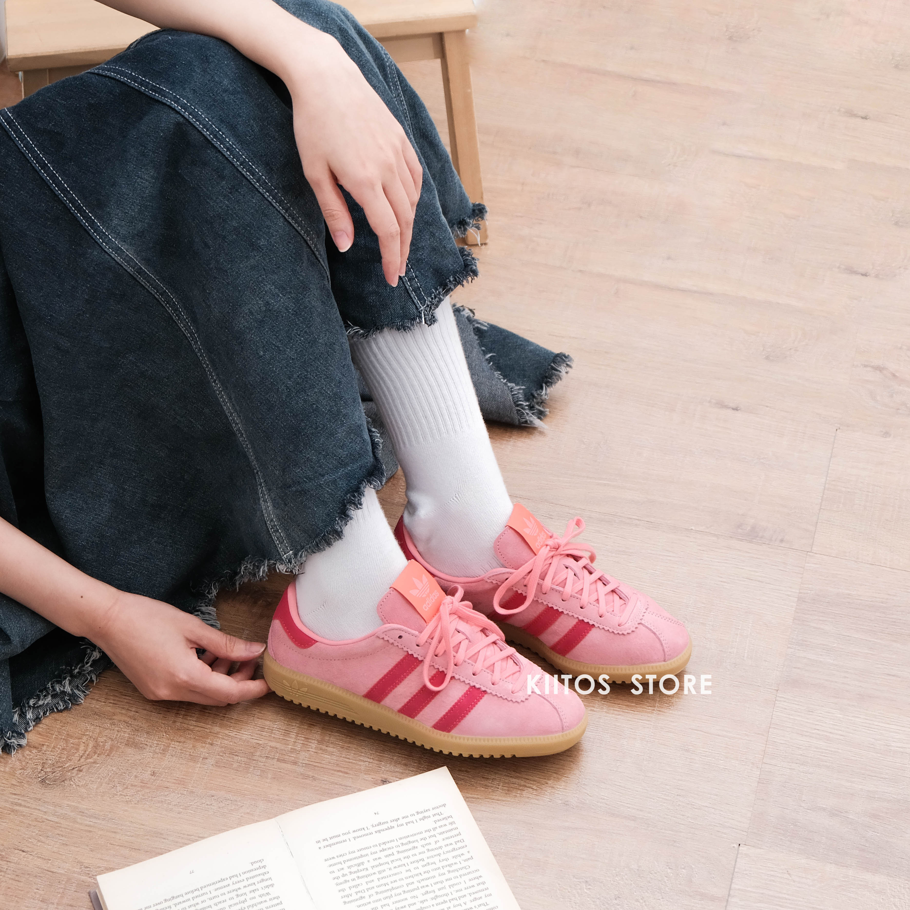 ADIDAS BERMUDA SEMI PINK SPARK 草莓粉 IH0302