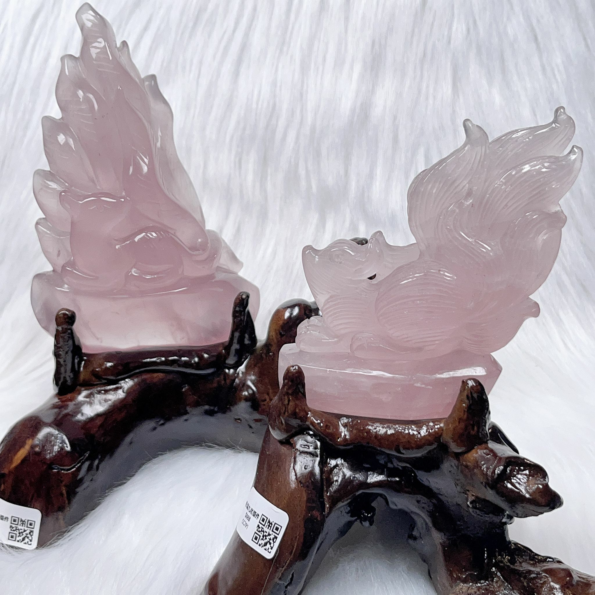 粉晶九尾擺件 CC791