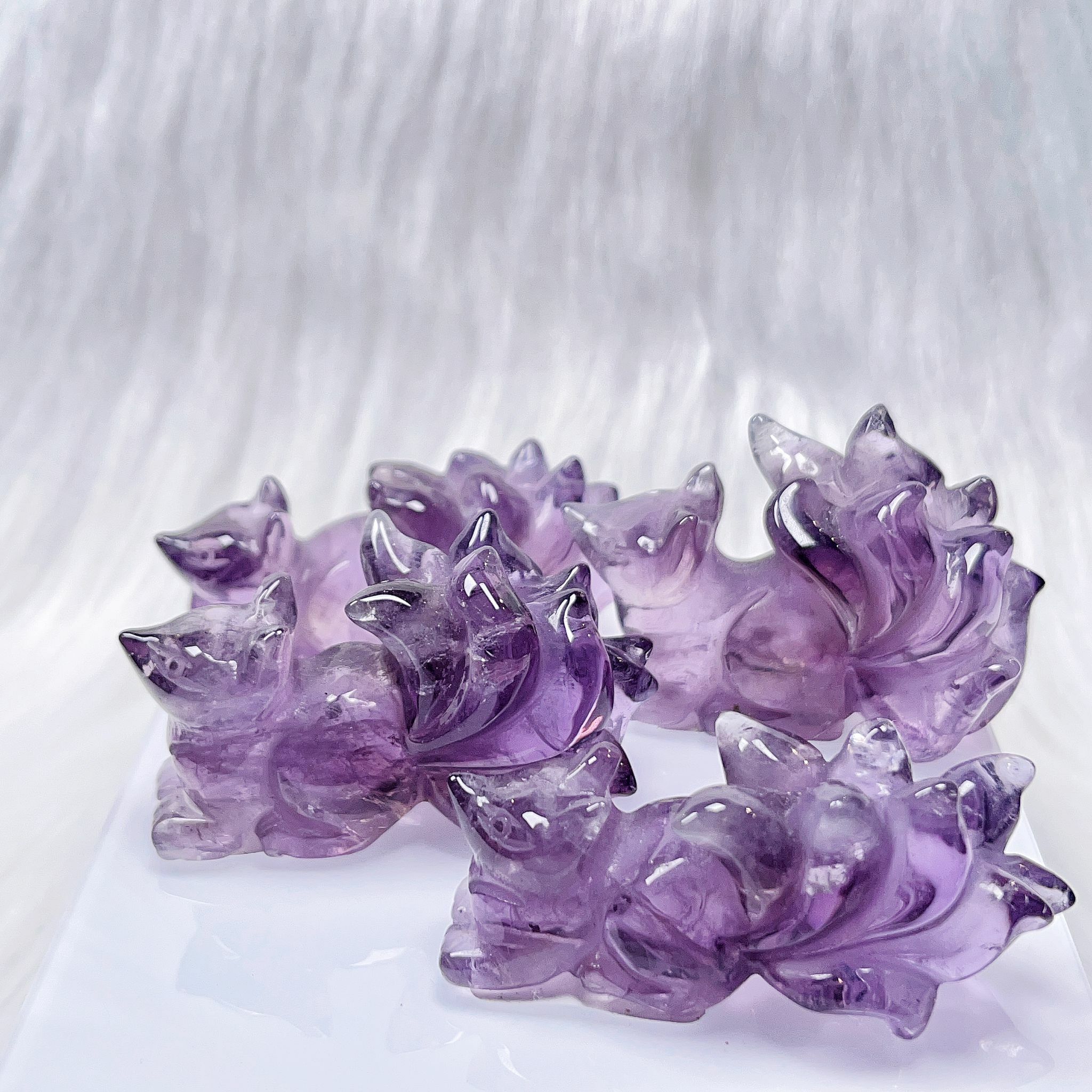 紫水晶九尾擺件 CC798