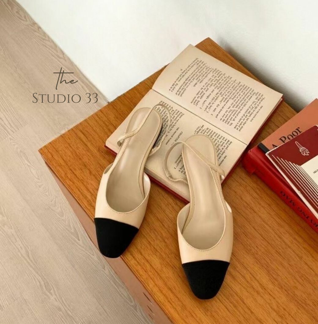 經典復古小香平底包頭涼鞋(羊皮)