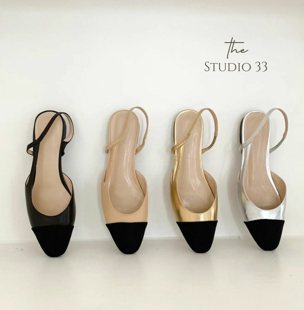 經典復古小香平底包頭涼鞋(羊皮)