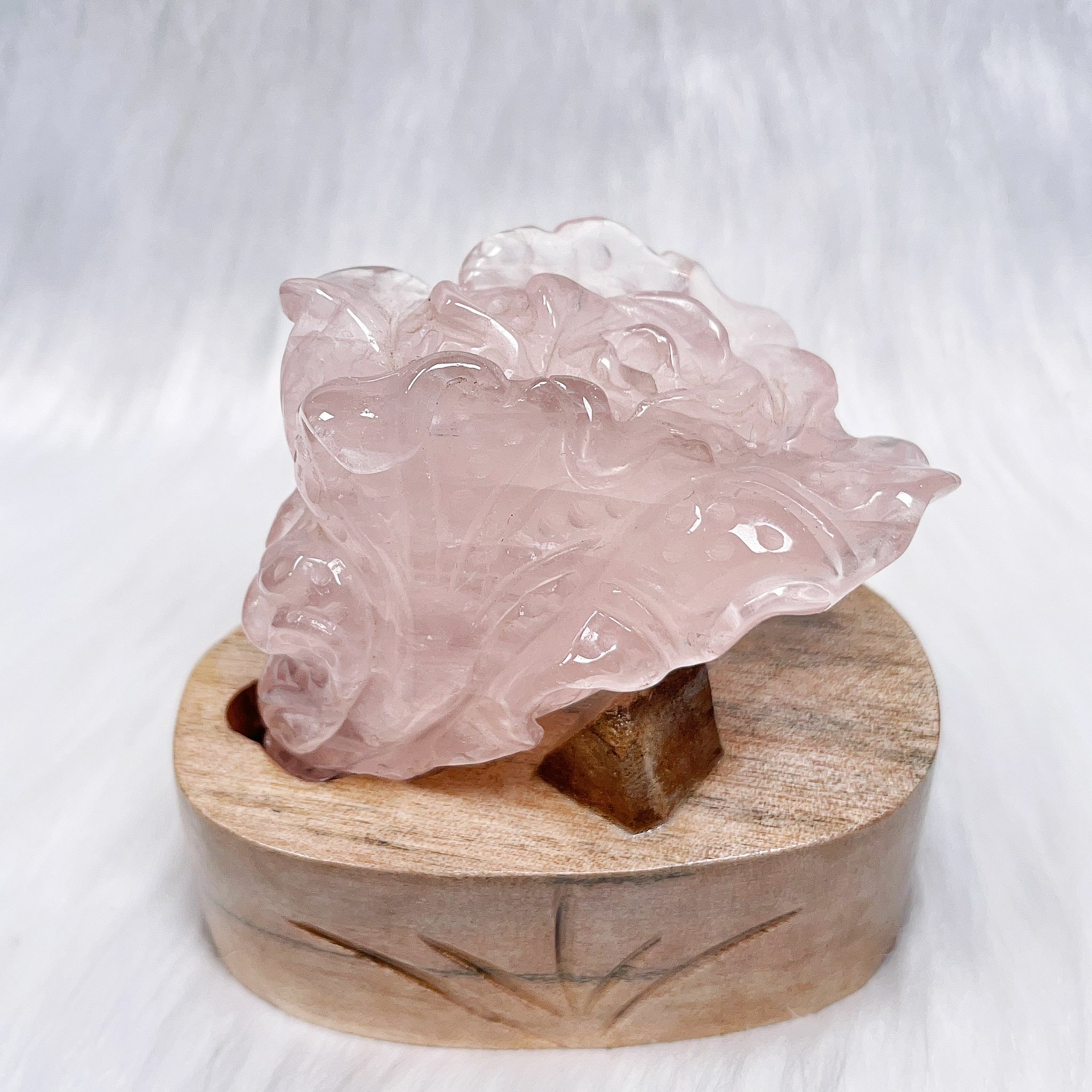 粉晶白菜雕刻擺件 CC822