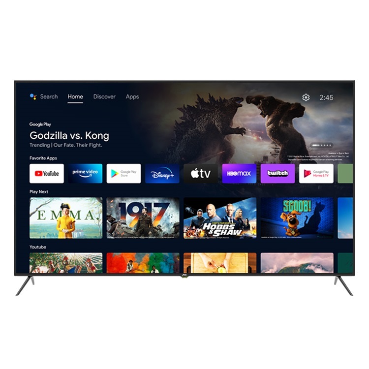 [送桌上安裝]JVC 75吋 4K HDR Google認證連網液晶顯示器(75M)