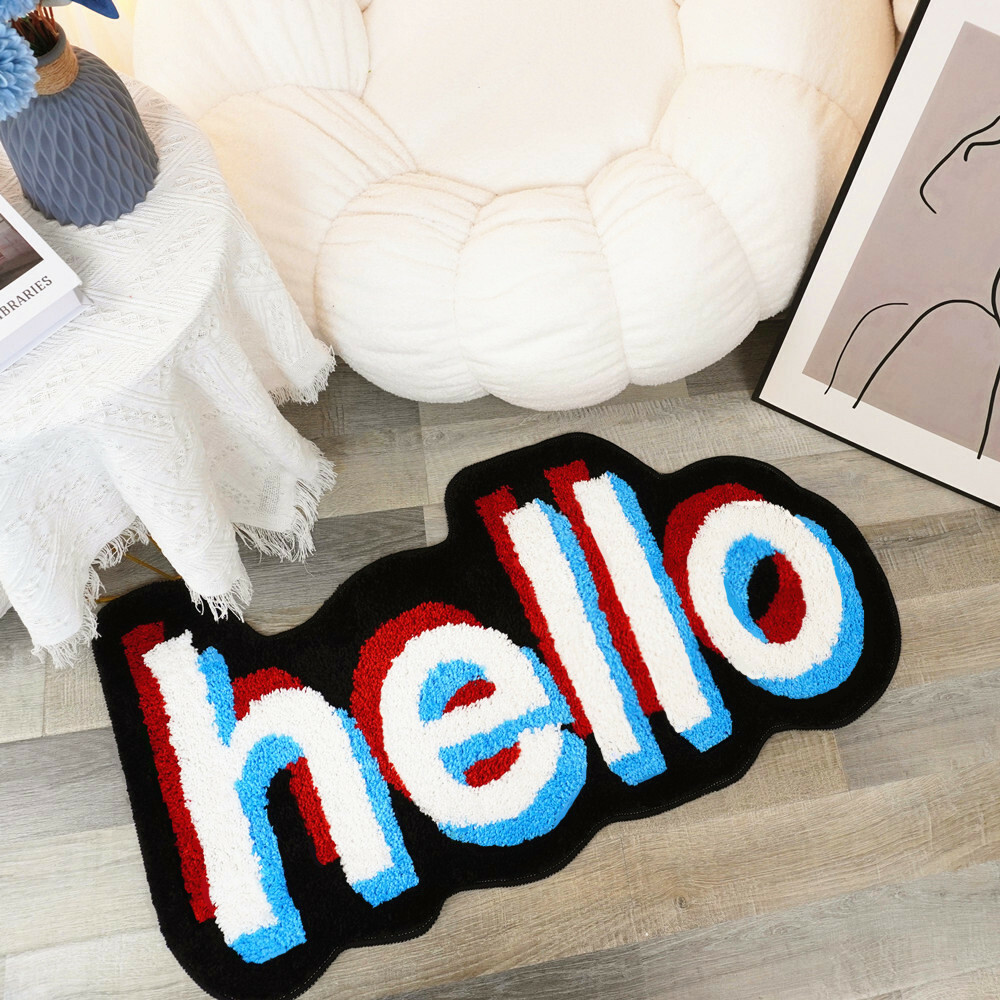 植絨地墊∣標語系列 hello∣FOHO
