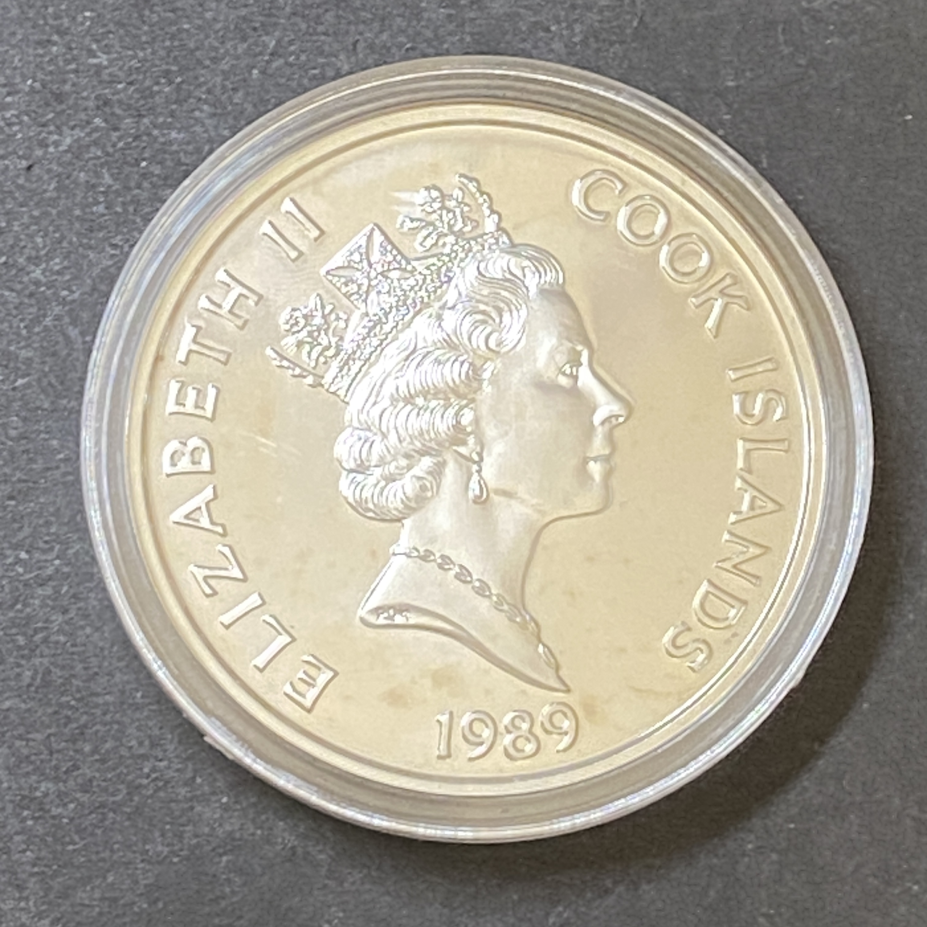 1989 Cook Island, 500 years of America, 50 dollars silver coin (99.9% silver)