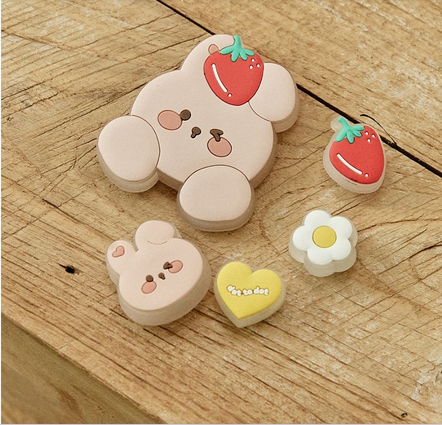 DTD愛心水果拼盤系列🍓-LED炫彩閃燈大圓臉軟膠釘