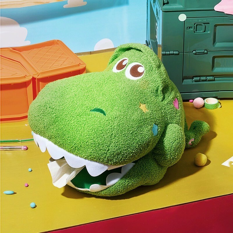 皮克斯 Pixar 玩心大發 系列 抱抱龍 Rex 絨毛大頭 造型 面紙套 玩具總動員 Toy Story -上海迪士尼商店
