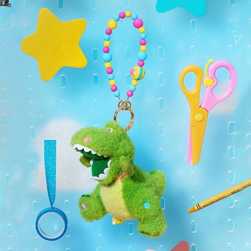 皮克斯 Pixar 玩心大發 系列 抱抱龍 Rex 絨毛 鑰匙圈 吊飾 玩具總動員 Toy Story -上海迪士尼商店