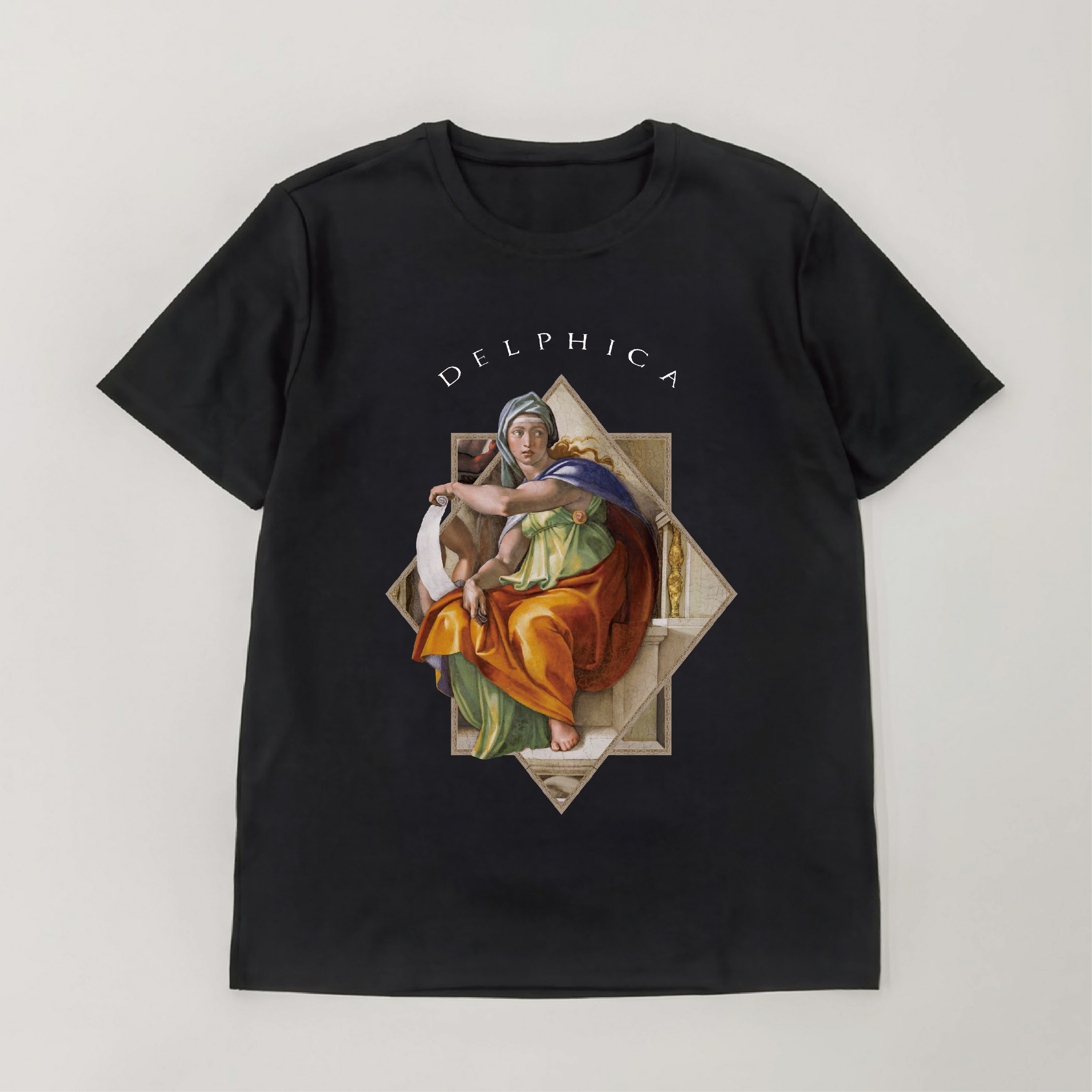 藝術T恤｜米開朗基羅《德爾斐女先知》黑