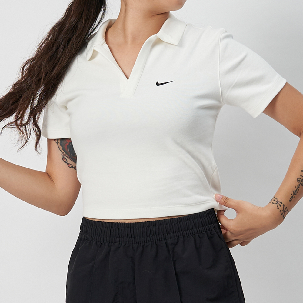 Nike AS W NSW ESSNTL POLO 女款 白色 運動 休閒 POLO衫 短袖 DV7885-133