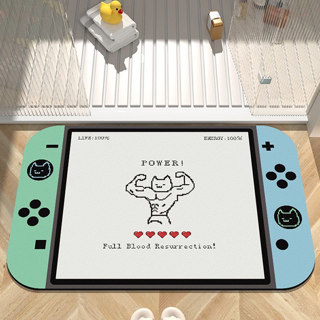 遊戲機風格吸水軟地墊-(現貨)