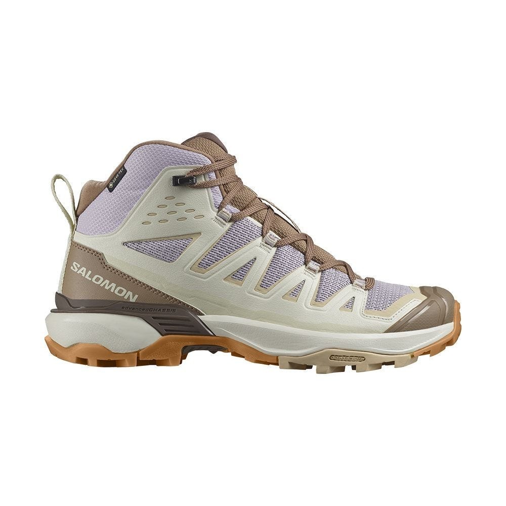 【SALOMON 】女 X ULTRA 360 EDGE Goretex 中筒登山鞋 紫/白/棕 /  L47462800