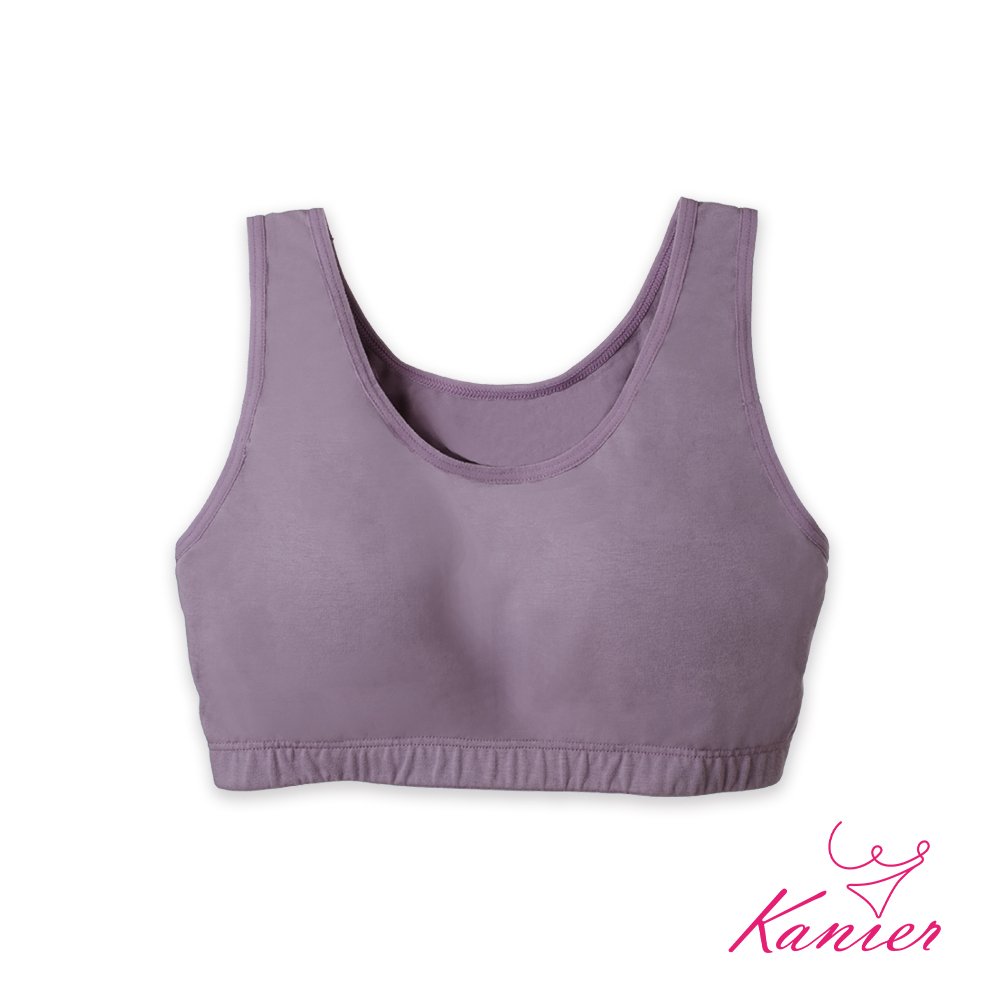 【Kanier卡妮兒】簡約輕著涼感有機棉 運動內衣【1210 芋色 -M / L / XL / Q_XXL】