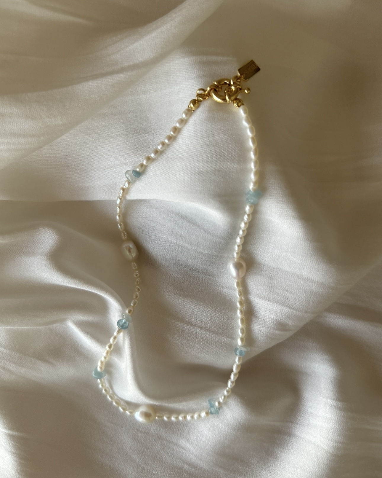 Aquamarine Pearls Necklace｜海藍寶珍珠項鏈