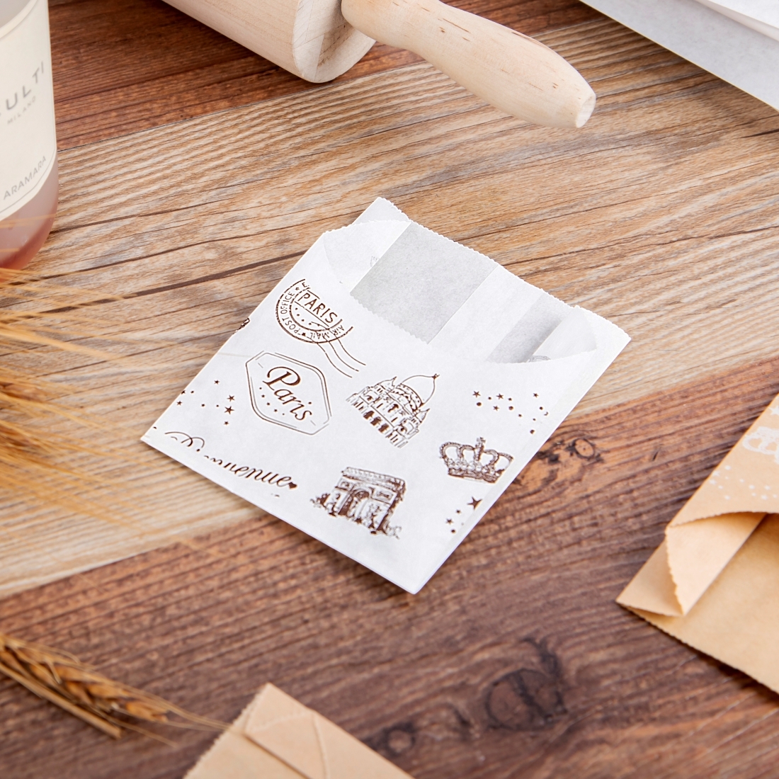 圓口防油袋 白牛 - 巴黎款 11號