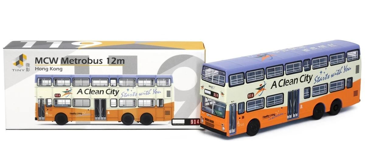 Tiny 城市 1/110 合金車仔 - 中巴 MCW Metrobus 12m A Clean City（914）