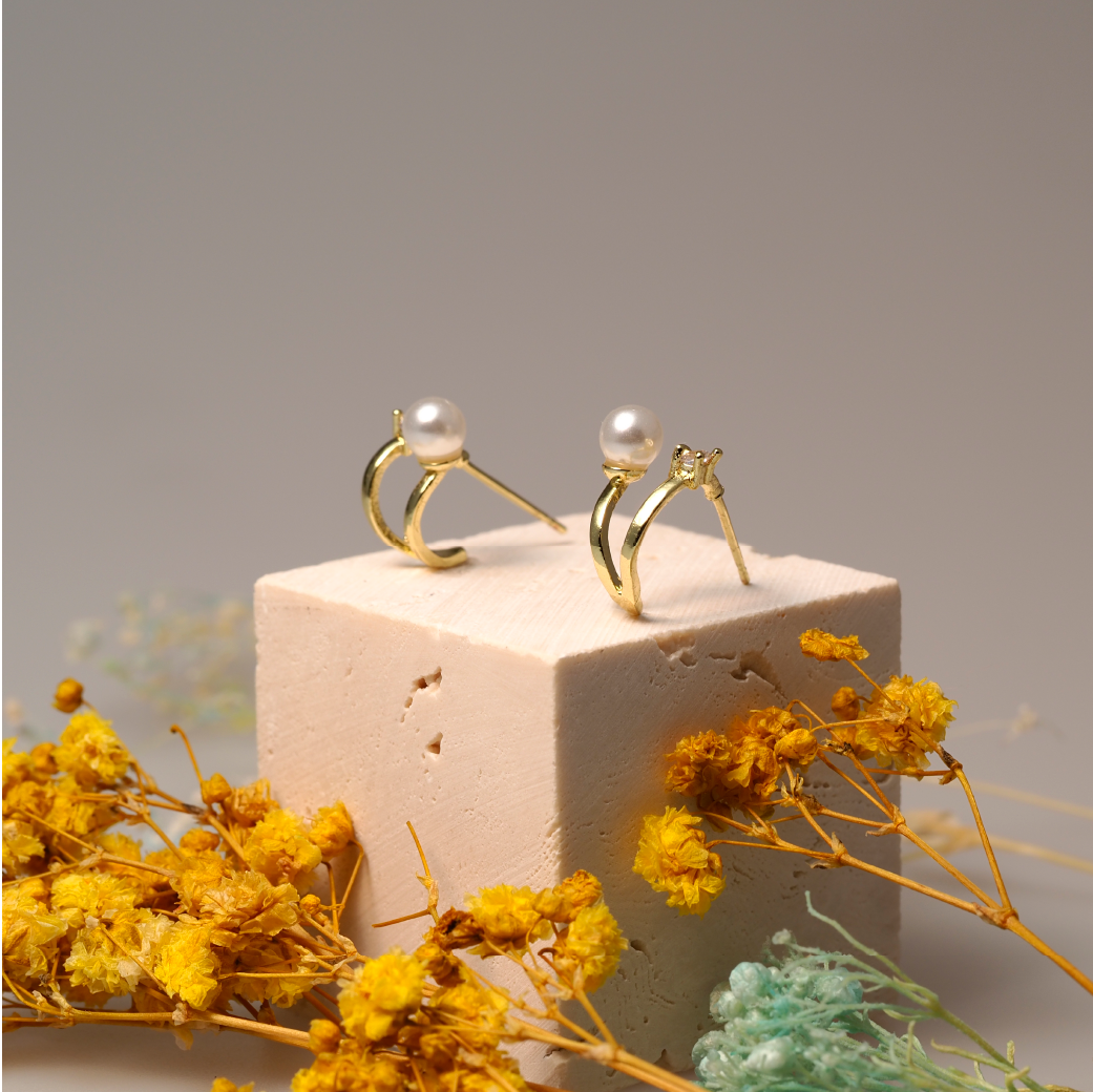 【AOI】釣到了一個珍珠-S925純銀耳環