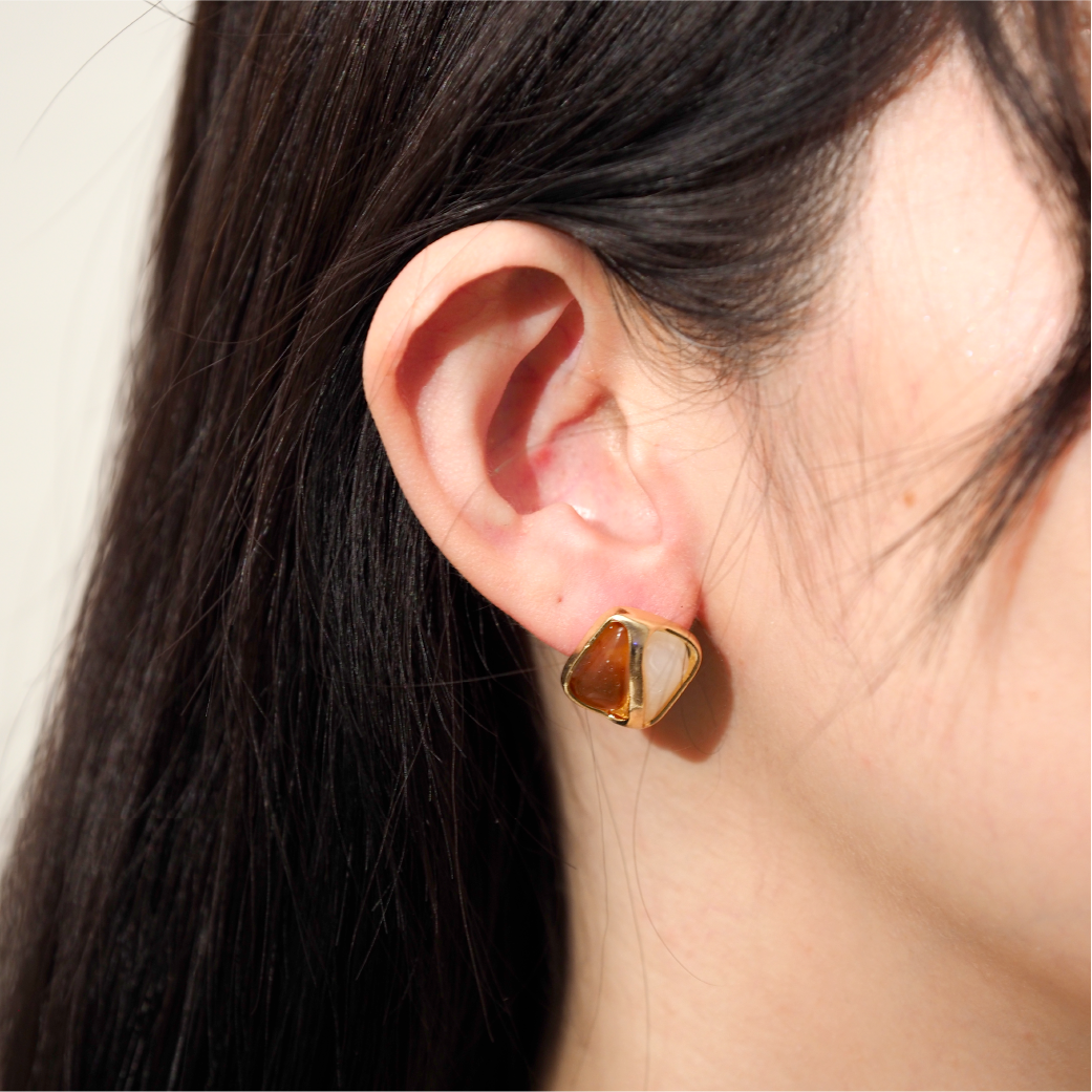 【AOI】像是有化妝-S925純銀耳環