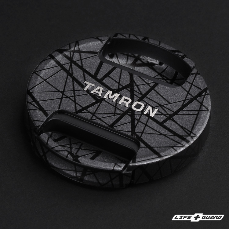 LIFE+GUARD 鏡頭蓋貼膜安裝示意，適用 TAMRON 50-300mm F4.5-6.3