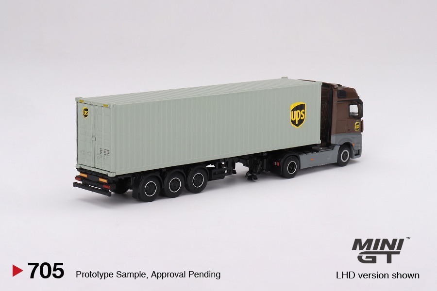 Mini GT 1/64 平治 Mercedes-Benz Actros 重型商用車 w/ 40 Ft Container 40呎貨櫃 " UPS Europe"