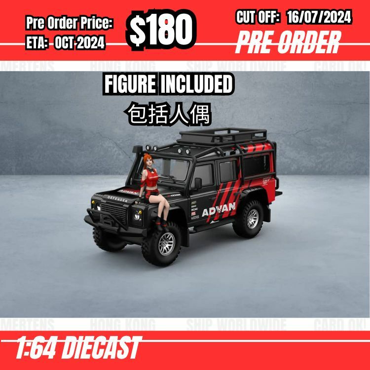PO-$180 * Time Micro * 1:64 Defender 110 Advan w/figure [OD09/07]
