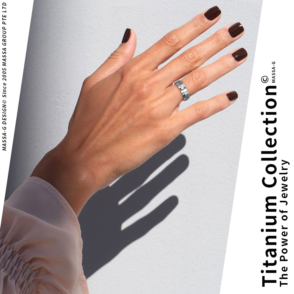 MASSA-G DECO系列 Double Ring【Forever】 鈦金女戒