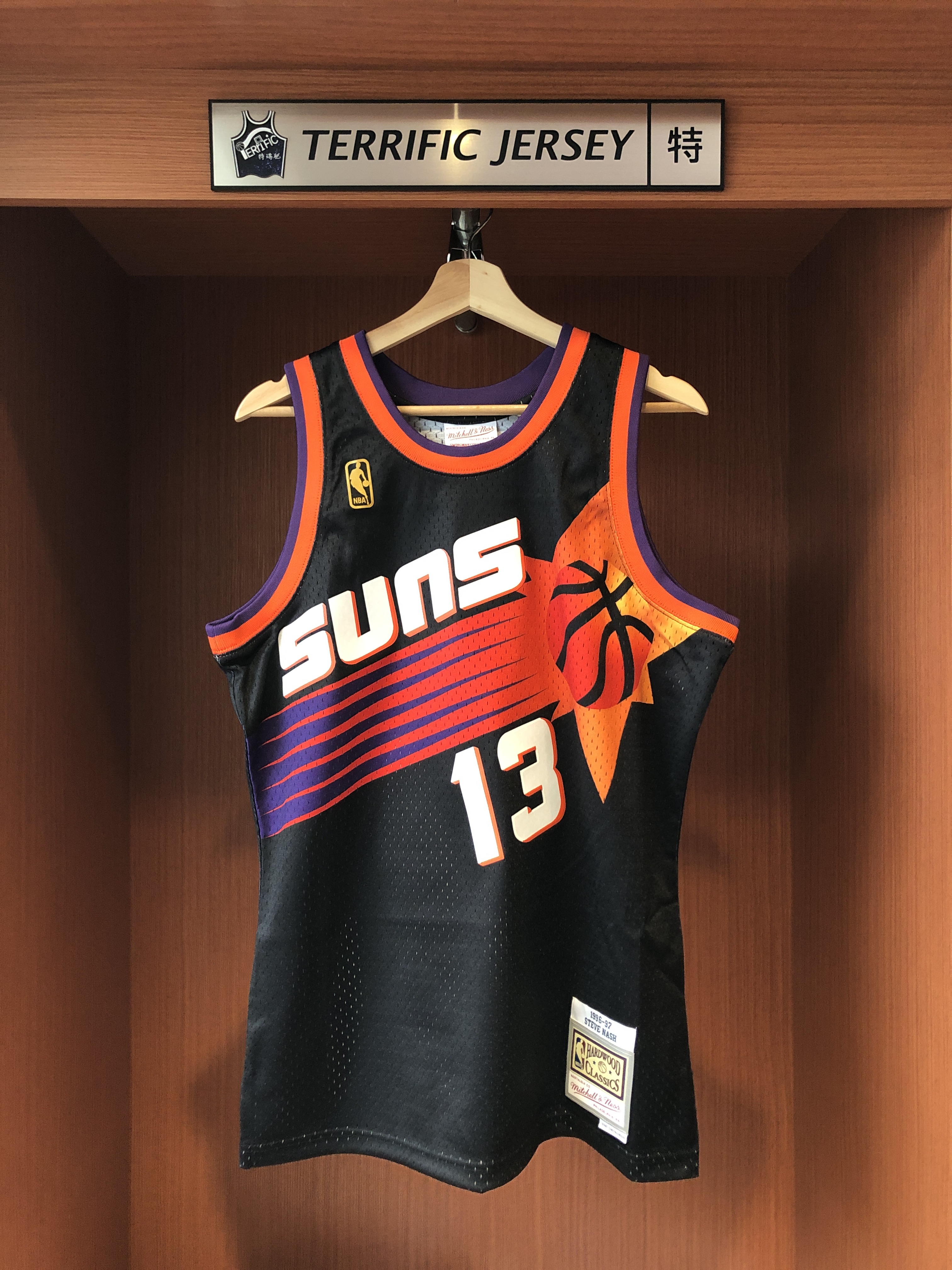 NBA球衣 Steve Nash 鳳凰城太陽黑 96-97 M&N Swingman G2 球迷版 熱轉印 底圖染印 全新