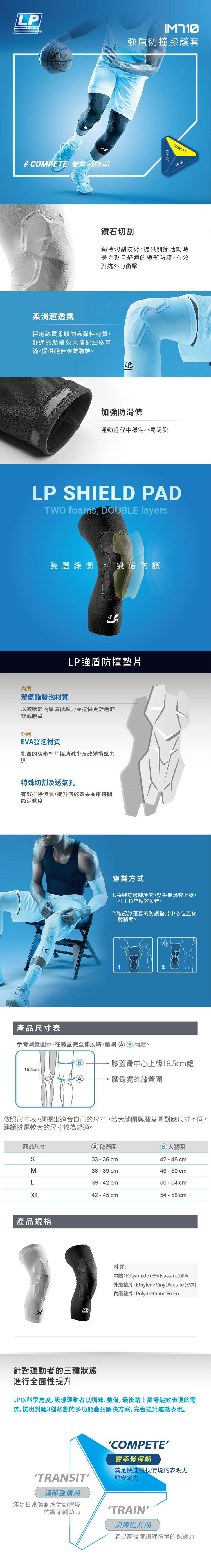 LP SUPPORT 強盾防撞膝護套