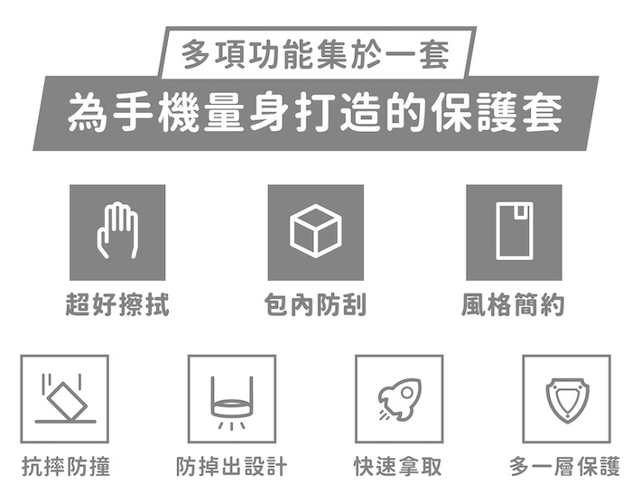 多項功能集於一套｜為手機量身打造的保護套