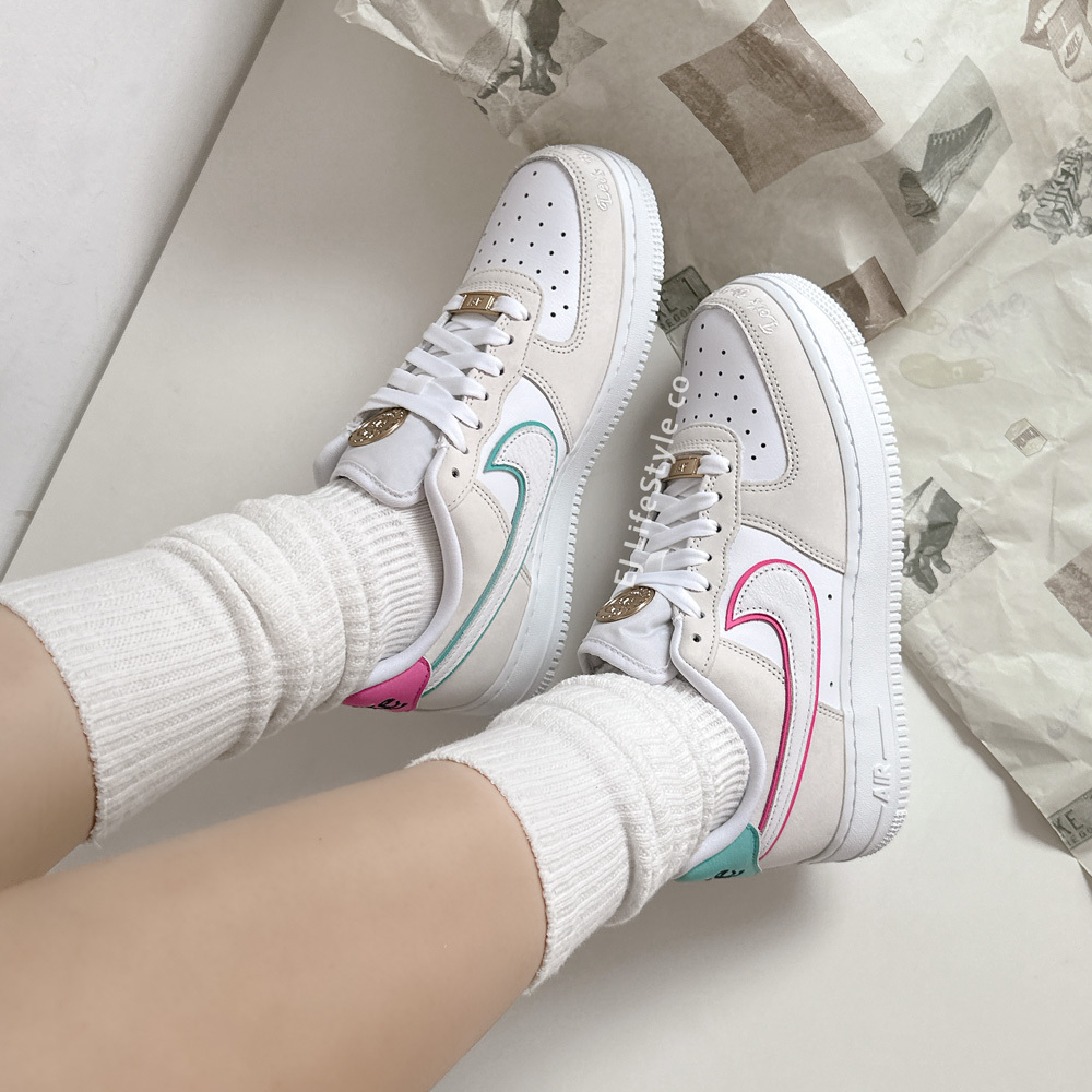 NIKE AIR FORCE 1 AF1 巴黎奧運會金牌 鴛鴦 撞色 湖水綠 芭比粉 亮粉 女鞋 HM3694-011 / 調貨