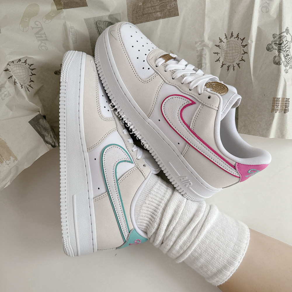 NIKE AIR FORCE 1 AF1 巴黎奧運會金牌 鴛鴦 撞色 湖水綠 芭比粉 亮粉 女鞋 HM3694-011 / 調貨