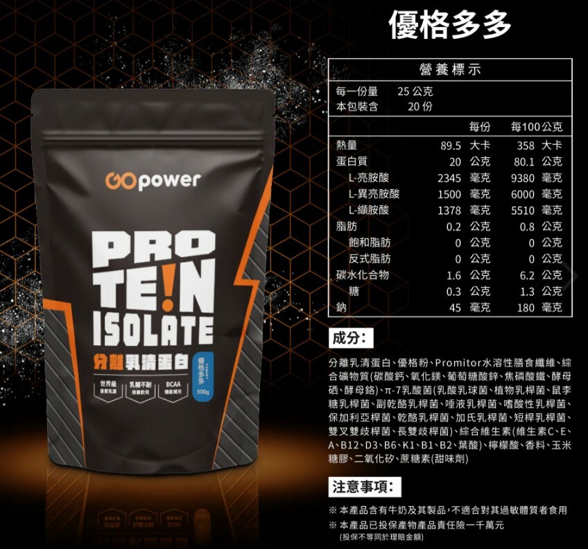 【果果袋裝乳清】- 優格多多（分離式 500g）