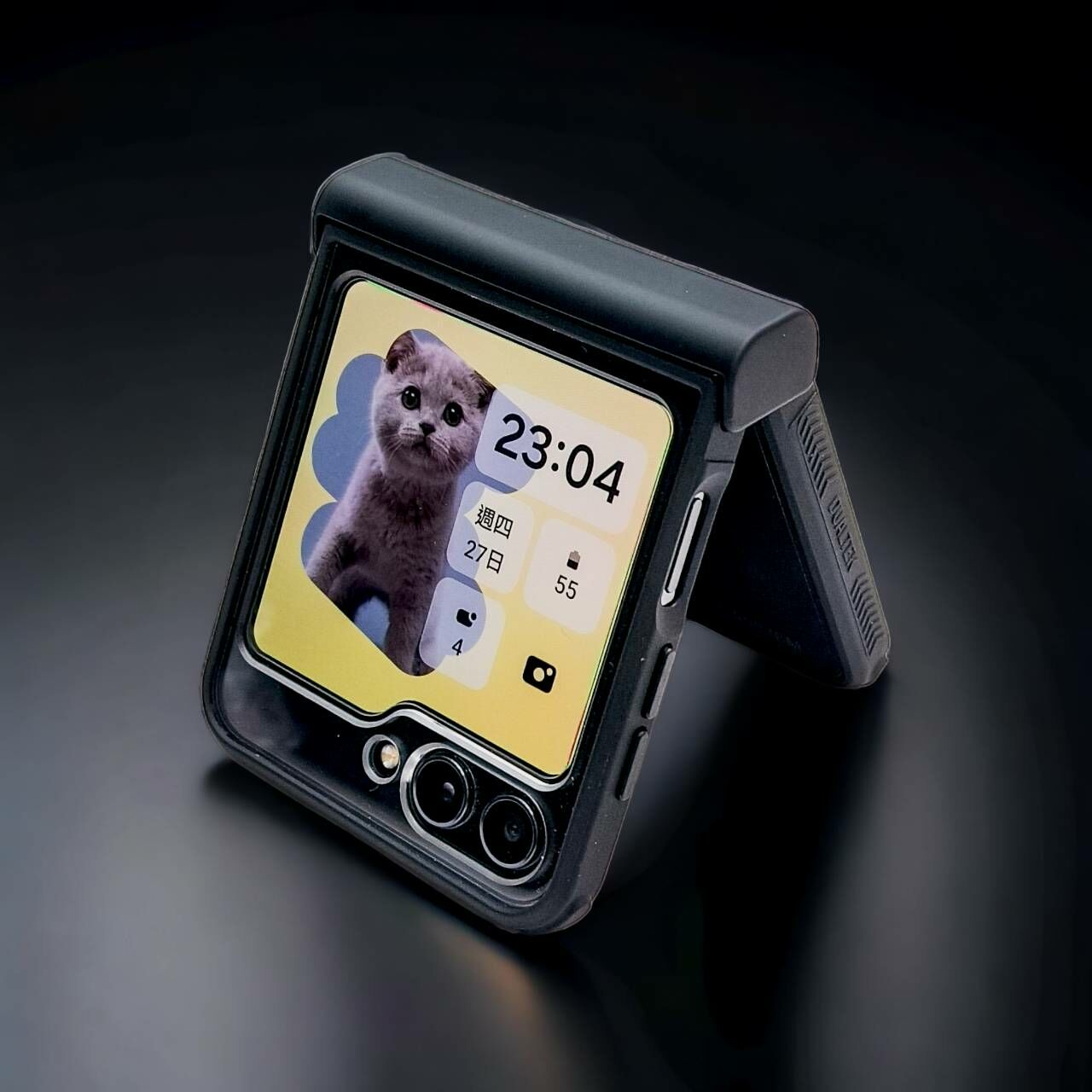 Samsung  Flip5 輕坦克透明防摔保護殼 / 炭黑