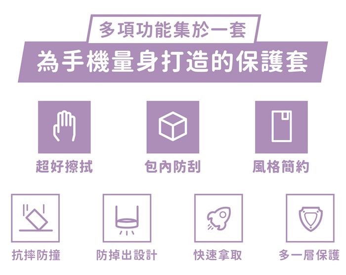 多項功能集於一套｜為手機量身打造的保護套