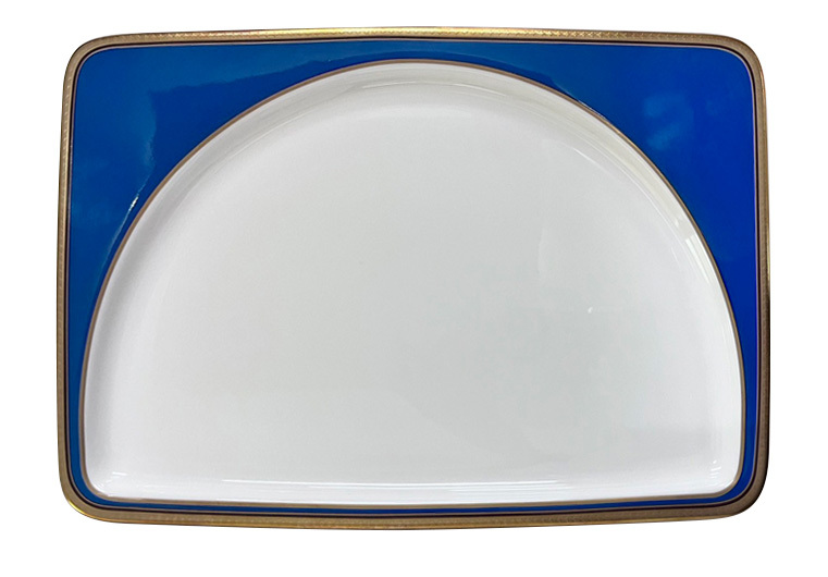 台北院 | NARUMI藍色金邊骨瓷盤