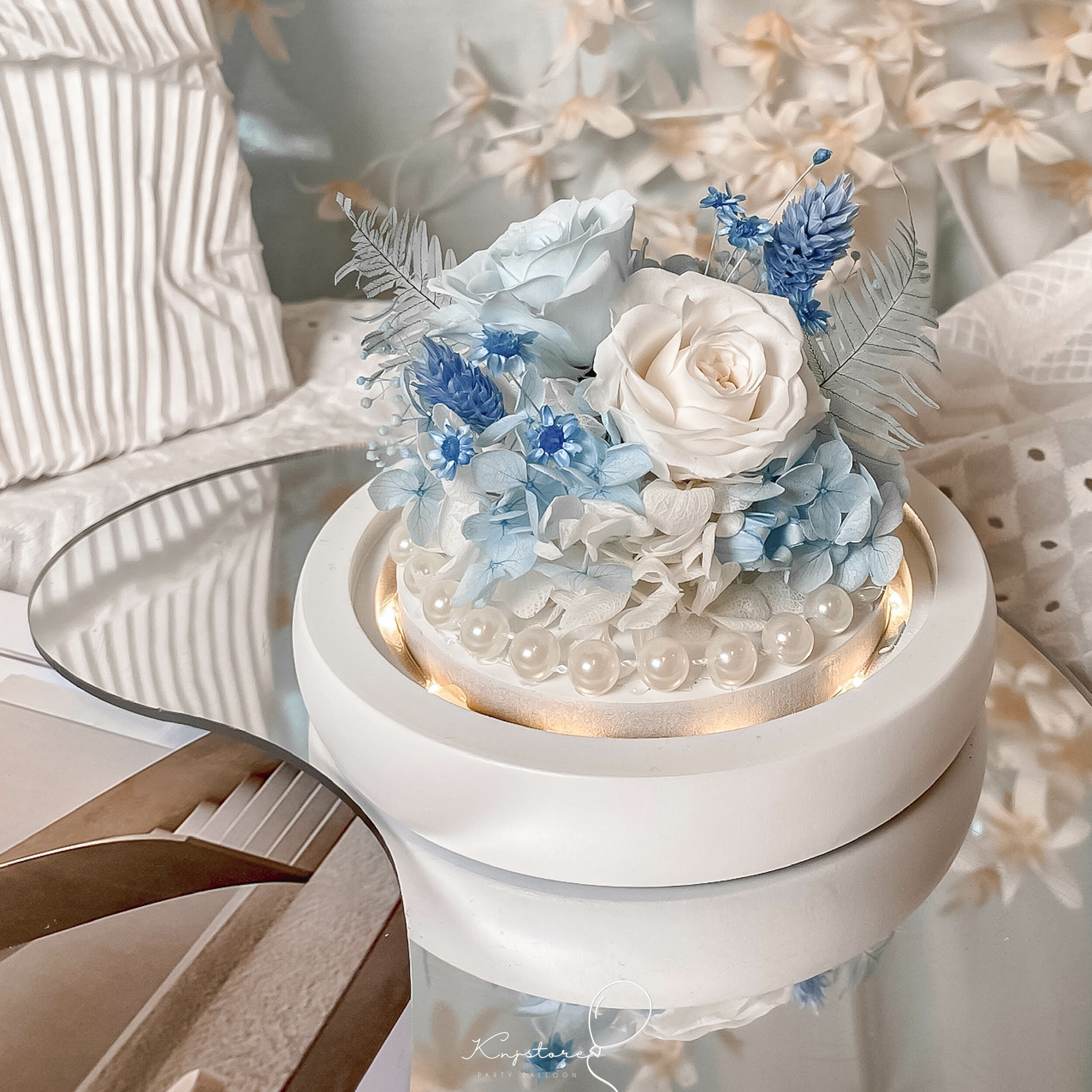 愛心玻璃永生花盅・多色可選