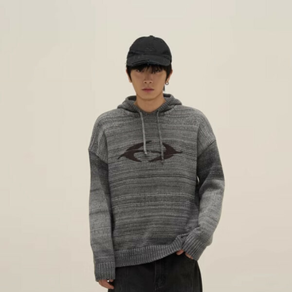 Popular lazy sweater hooded sweater [Gray M-2XL sizes, please confirm the delivery size with customer service after placing the order]