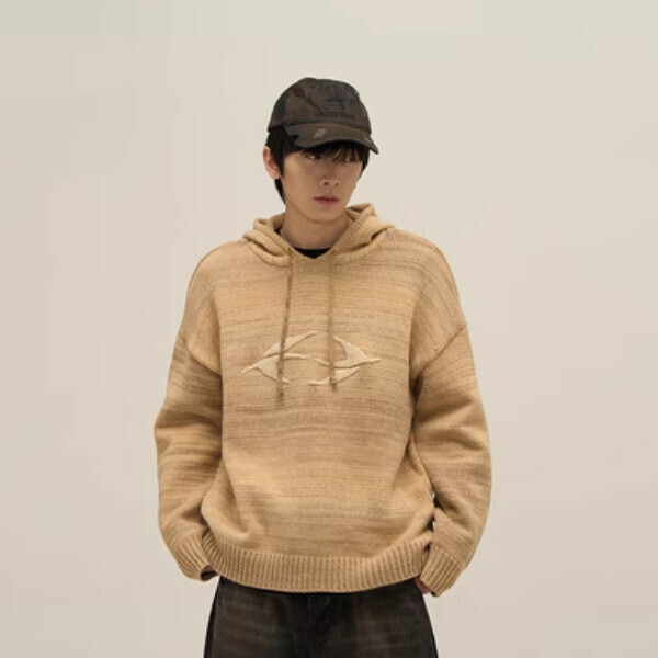 Popular lazy sweater hooded sweater [khaki M-2XL, please confirm the delivery size with customer service after placing the order]