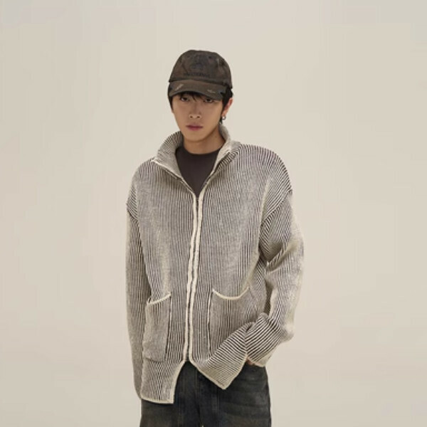 Popular long-sleeved zipper sweater [Apricot color S-XL, please confirm the delivery size with customer service after placing the order]
