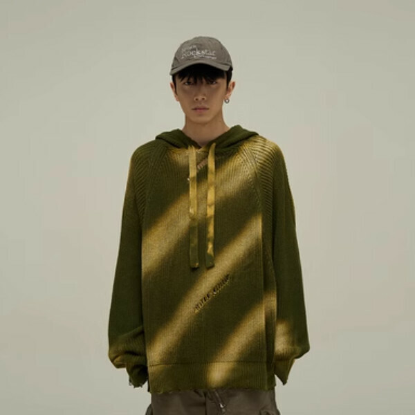 Hot style handsome high street sweater [Yellow M-XL sizes, please confirm the delivery size with customer service after placing the order]