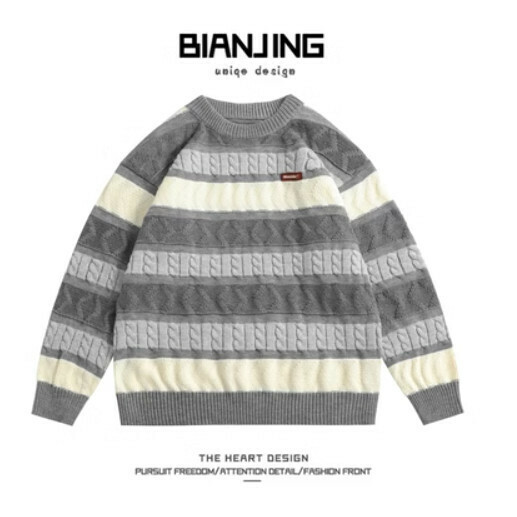 Popular crew neck sweater [apricot color] (size: S-2XL) (please contact customer service to confirm the delivery size after placing the order)