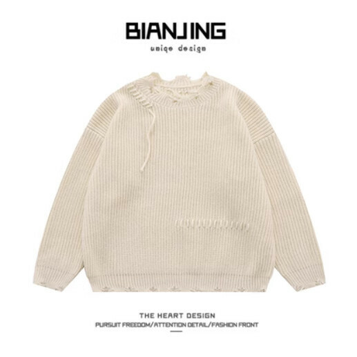 Popular round neck pullover sweater [apricot color] (size: S-2XL) (please contact customer service to confirm the delivery size after placing the order)