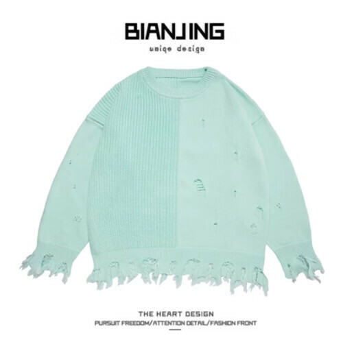 Popular knitted sweater [green] (size: S-2XL) (please contact customer service to confirm the delivery size after placing the order)