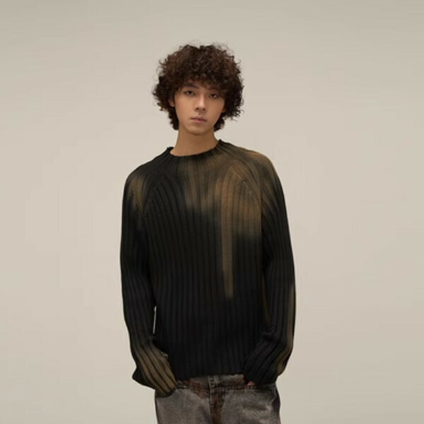 Popular distressed and dirty couple sweater [Black M-XL sizes, please confirm the delivery size with customer service after placing the order]