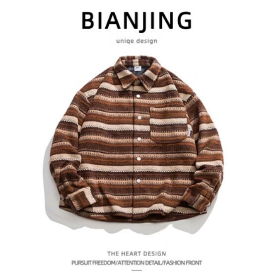 New style lapel woolen jacket [khaki] (size: S-2XL) (please contact customer service to confirm the delivery size after placing the order)