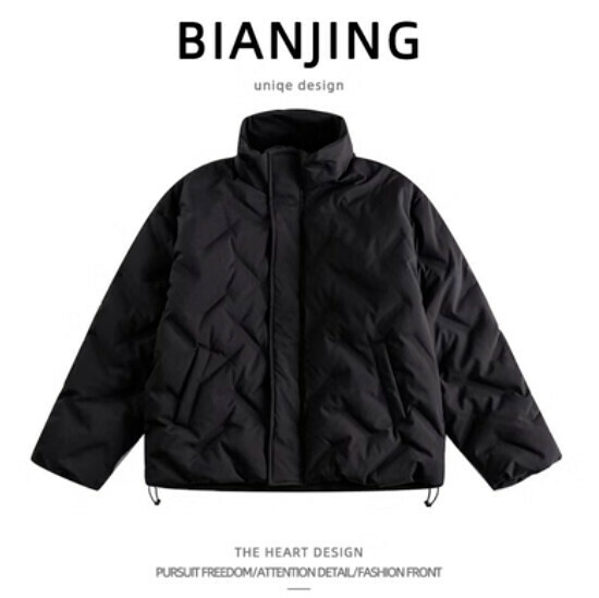 New thickened cotton jacket [black] (size: S-2XL) (please contact customer service to confirm the delivery size after placing the order)